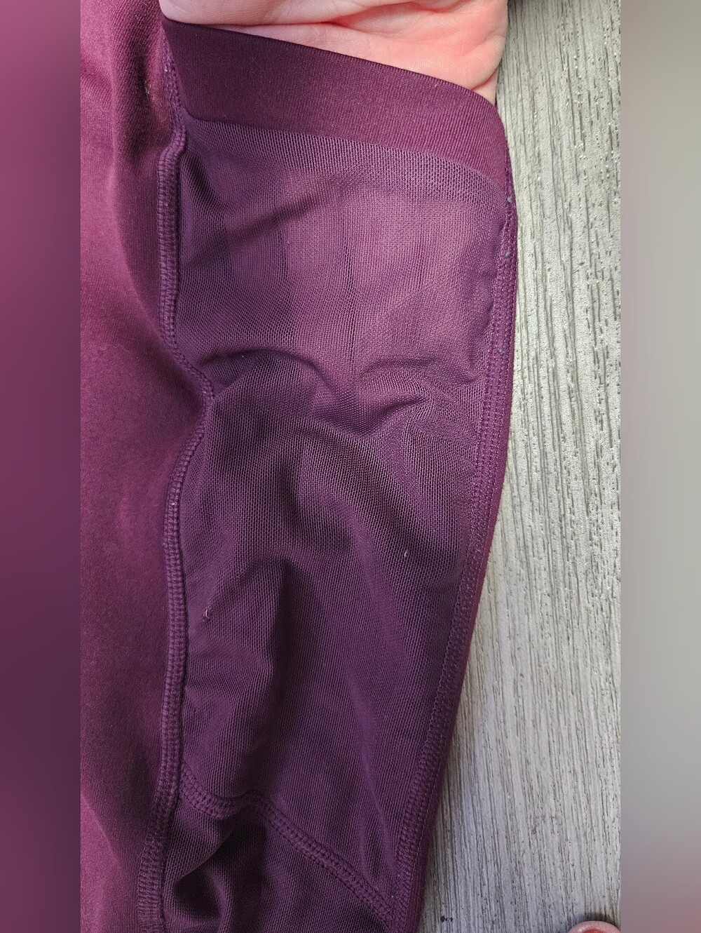 Fabletics Powerhold Leggings in Burgundy Maroon Leggings Mesh Pockets Size Small - Picture 2 of 7